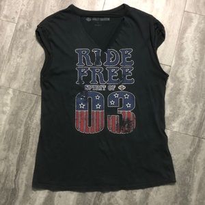 Harley chocker neck tee